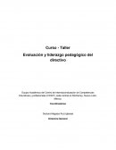 Evaluación y liderazgo pedagógico del directivo