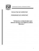 El derecho a la electricidad como derecho humano en el sistema jurídico mexicano