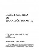 LECTO-ESCRITURA EN EDUCACIÓN INFANTIL