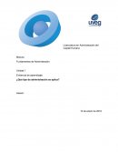 Fundamentos de Administración. Evidencia de aprendizaje: ¿Qué tipo de administración se aplica?