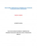 LA IMPORTANCIA DE LA INFORMÁTICA EN LA TECNOLOGÍA EN ANÁLISIS DE COSTOS Y PRESUPUESTOS