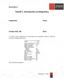 TALLER 1. Introducción a la Bioquímica