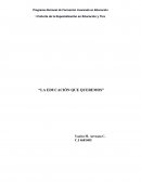 La Educación que queremos