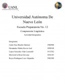 Comprensión Lingüística Actividad Integradora