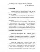 LA INVESTIGACIÓN HISTORICA: TEORÍA Y MÉTODO DE JULIO AROSTEGUI