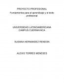 PROYECTO PROFESIONAL Fundamentos para el aprendizaje y el éxito profesional