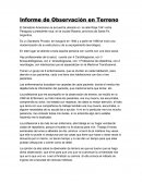 Informe de Observación en Terreno