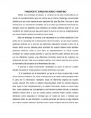 TRANSPORTE TERRESTRE AÉREO Y MARÍTIMO