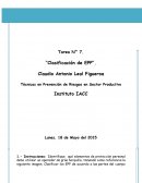 “Clasificación de EPP” Técnicas en Prevención de Riesgos en Sector Productivo