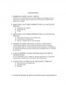 CUESTIONARIO FIJACIÓN DE PRECIOS