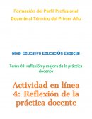 Reflexiòn sobre la pràctica docente