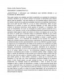 ¿Indentifique y explique las variables que dieron origen a la economia de mercardo?