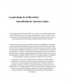 La psicología de la liberación: Aprendiendo de América Latina