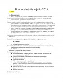 Final obstetricia – julio 2019