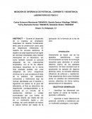 MEDICIÓN DE DIFERENCIA DE POTENCIAL, CORRIENTE Y RESISTENCIA