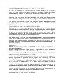 ESTRUCTURA DE COSTOS EN MODOS DE TRANSPORTE TERRESTRE. Página 1
