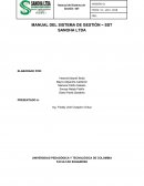 MANUAL DEL SISTEMA DE GESTIÓN – SST SANOHA LTDA