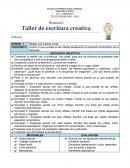 Actividades taller de escritura creativa