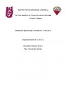 Planeación Financiera Empresa Nutrifit S.A. de C.V
