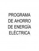 Programa de ahorro de energía eléctrica