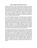 ENSAYO SOBRE EL DISCURSO DEL METODO