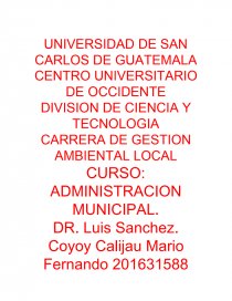 ADMINISTRACION MUNICIPAL. Página 1