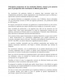 Principales propuestas de las entidades federal