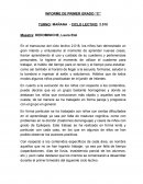 INFORME DE PRIMER GRADO “C”