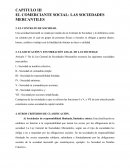 EL COMERCIANTE SOCIAL: LAS SOCIEDADES MERCANTILES