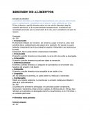 Resumen alimentos