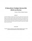 El Naturalismo Teológico Normas Más Allá De Las Normas