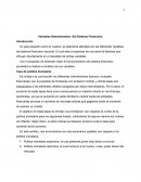 Variables determinantes del sistema financiero