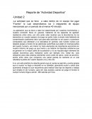 Reporte de “Actividad Deportiva”