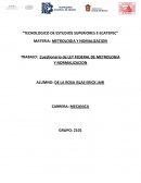 Cuestionario de LEY FEDERAL DE METROLOGIA Y NORMALIZACION