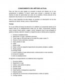 CONOCIMIENTO DEL MÉTODO ACTUAL