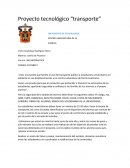 Proyecto tecnológico “transporte”