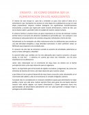 ENSAYO : DE COMO DEBERIA SER LA ALIMENTACION EN LOS ADOLESENTES