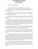 Psicología Social de Las Organizaciones y del Trabajo