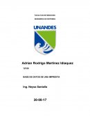 BASE DE DATOS DE UNA IMPRENTA