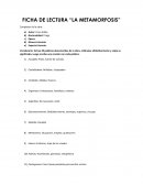 FICHA DE LECTURA “LA METAMORFOSIS”