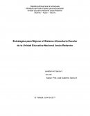 Estrategias para Mejorar el Sistema Alimentario Escolar de la Unidad Educativa Nacional Jesús Redentor
