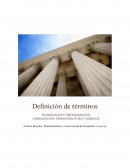 PLANIFICACIÓN Y PROGRAMACIÓN. OGRANIZACIÓN, INFRAESTRUCTURA Y GERENCIA