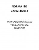 FABRICACIÓN DE ENVASES Y EMPAQUES PARA ALIMENTOS