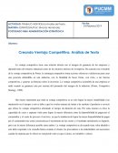Análisis de Texto de Ventaja Competitiva