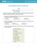 Formulario para el alumno