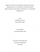 Propuesta de investigación de lecto escritura