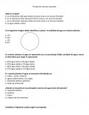 Prueba de ciencias naturales ¿Qué es el agua?