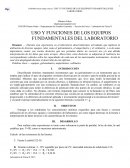Uso y funciones de los equipos fundamentales del laboratorio`