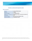 Elementos del costo y la estructura del reporte del costo