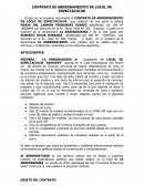 CONTRATO DE ARRENDAMIENTO DE LOCAL DE ESPECTACULOS
